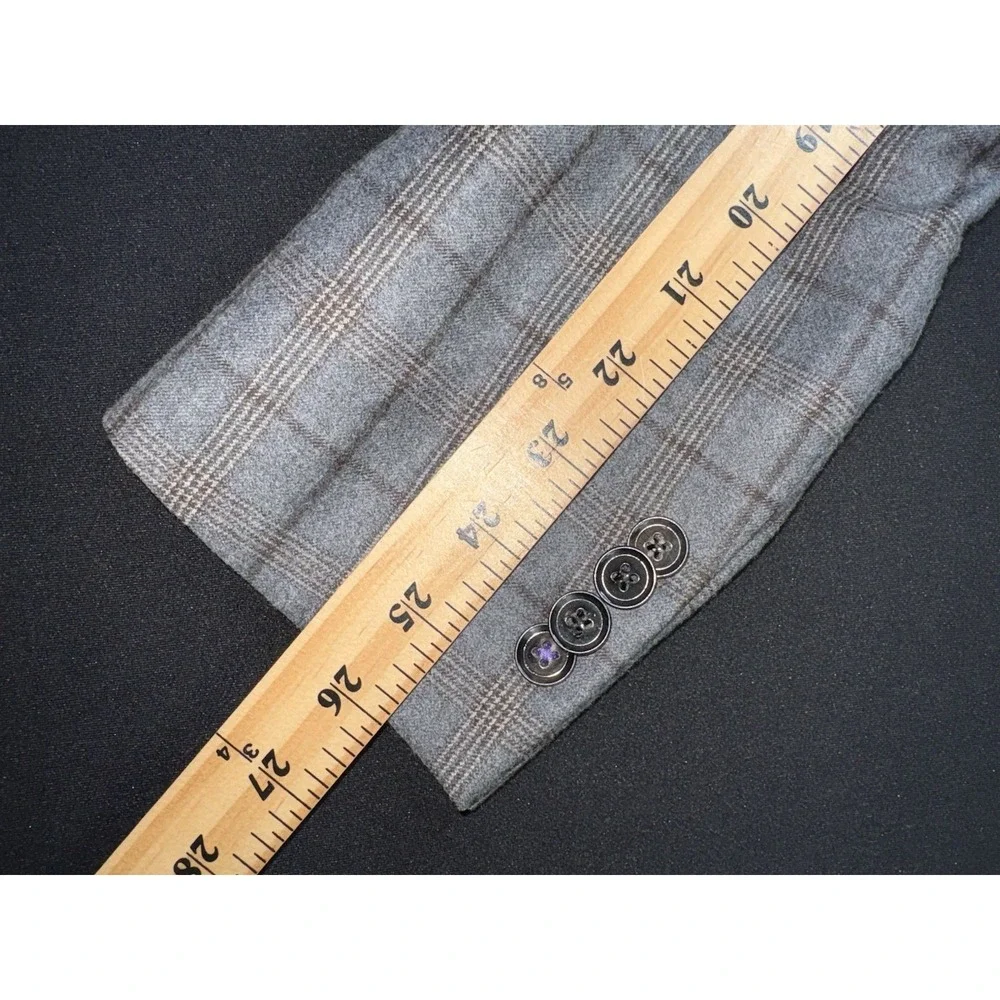 TED BAKER Endurance JAY Two Button Wool Blazer Jacket Mens 42L Gray  Windowpane